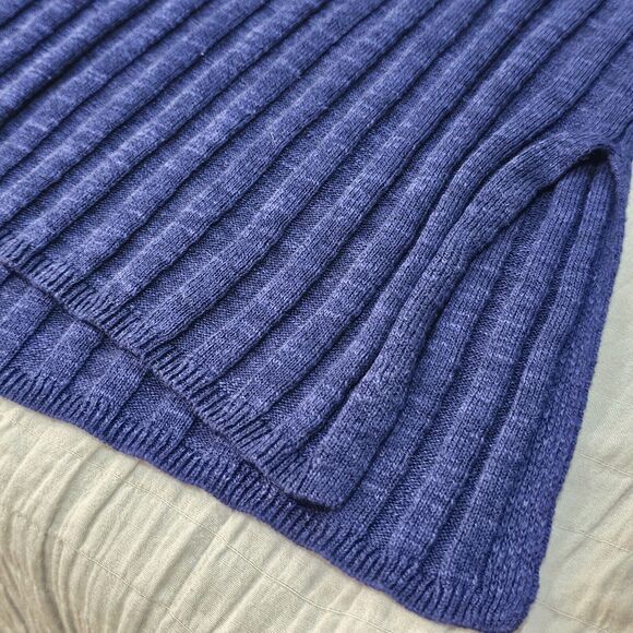 Free People Beach Veda Sweater Vest Celestial Indigo Medium Coastal Grandma - Picture 6 of 8